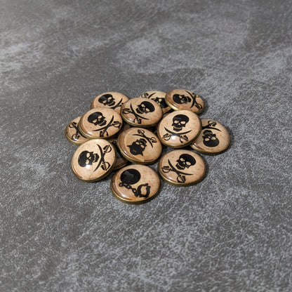 Dungeons and Dragons Pirate Enemy Encounter Glass and Metal 15 Piece Token Pack