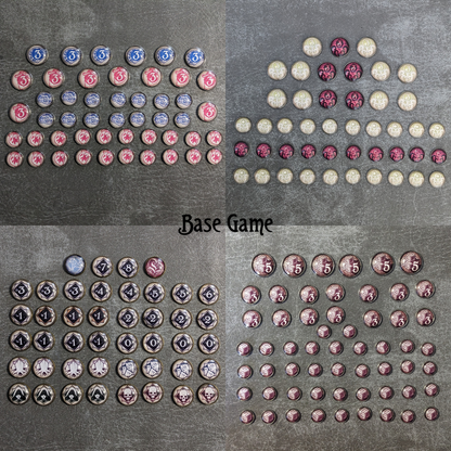 Arkham Horror Das Kartenspiel inspiriertes inoffizielles Token-Paket aus Glas und Metall
