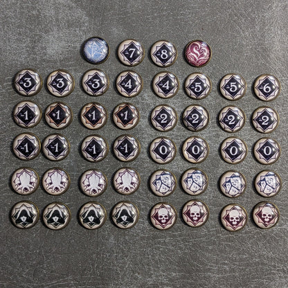 Die Chaostasche Arkham Horror Das Kartenspiel inspiriertes inoffizielles Token-Paket aus Glas und Metall