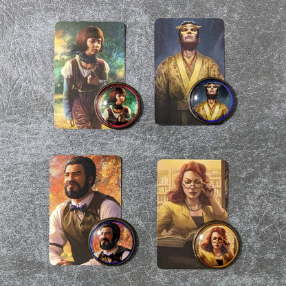 Arkham Horror Das Kartenspiel inspiriertes inoffizielles Token-Paket aus Glas und Metall