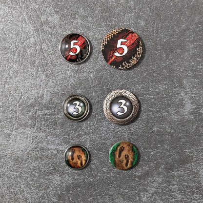 Pack de jetons en verre et en métal non officiels inspirés du jeu de cartes Arkham Horror