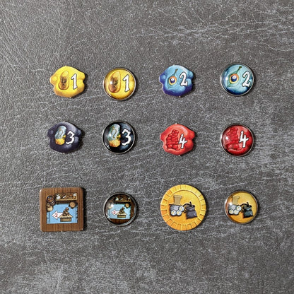 Quacks of Quedlinburg The Duel Board Game Inspired Unofficial Glass and Metal Token Pack