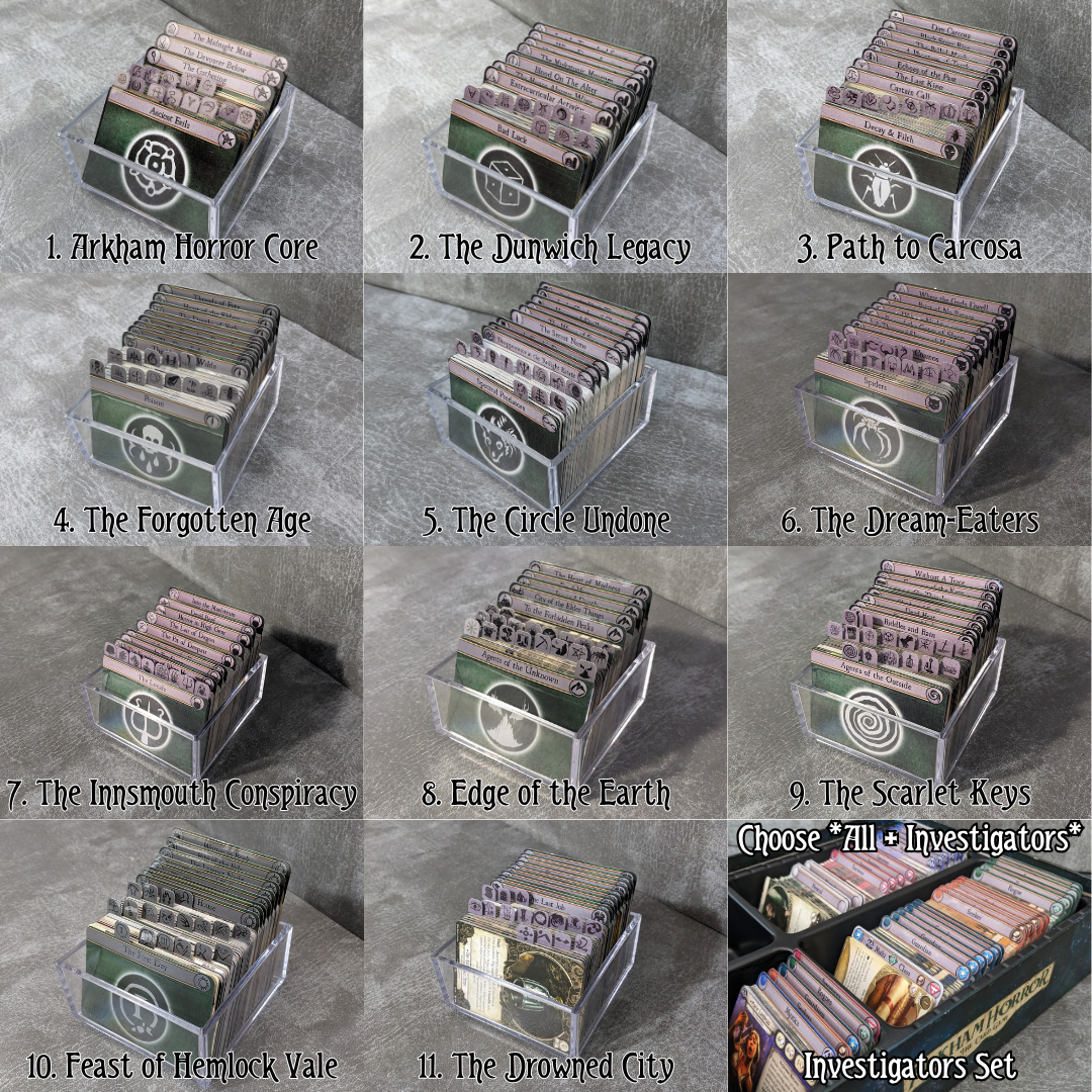 Arkham Horror The Card Game Inspired Unofficial Horizontal Campaign Card Divider Packs