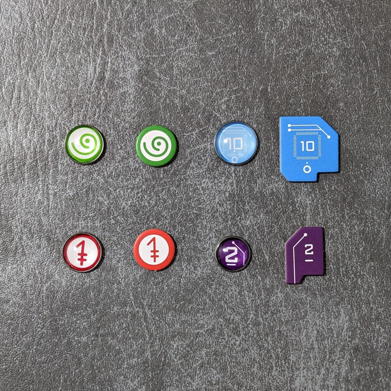 Vantage Board Game Inspired Unofficial Glass and Metal Token Pack
