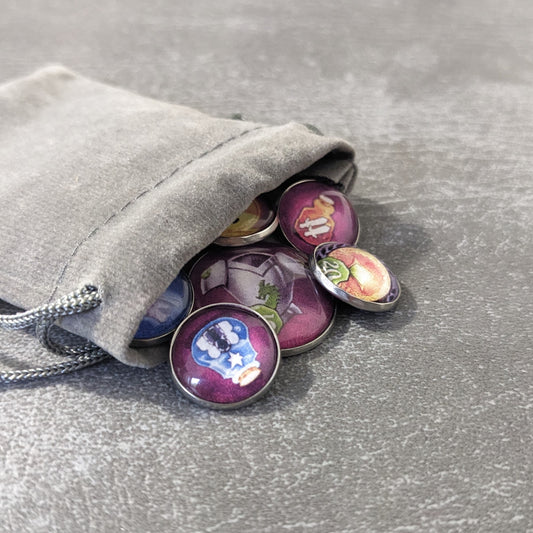 Clank! Adventuring Party Brettspiel inspiriertes inoffizielles Token-Paket aus Glas und Metall