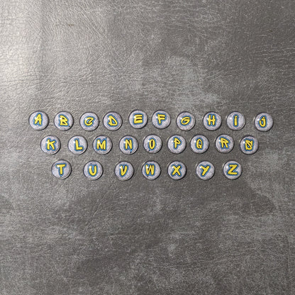 Street Graffiti Letters and Numbers Glass and Metal Token Pack