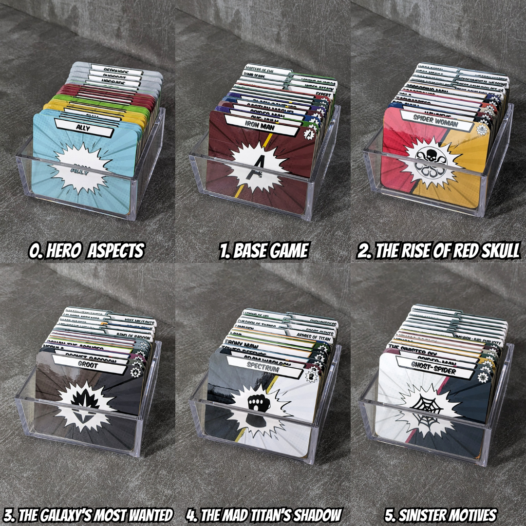 Horizontal Marvel Champions The Card Game Inspired Unofficial Campaign Card Divider Packs