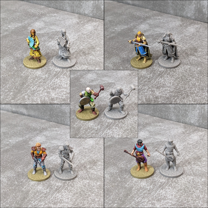 Adventurers Starter Set 3 32mm Dungeons and Dragons Party 10 Minifiguren