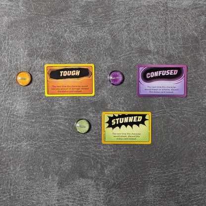 Card Status Marvel Champions The Card Game Inspired Unofficial Glass and Metal Token Pack