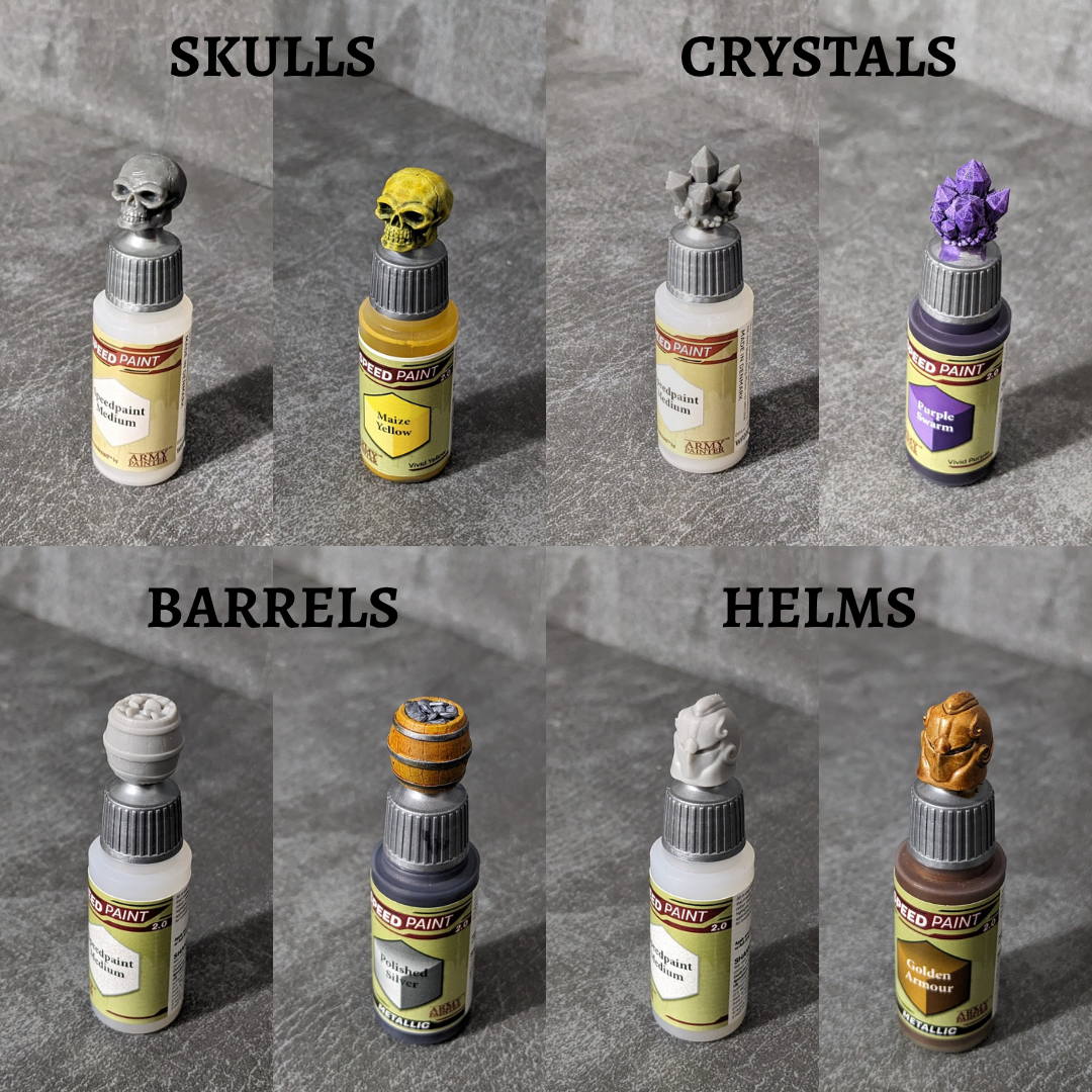 Hobby Paints Paint Bottle Toppers Swatch Caps