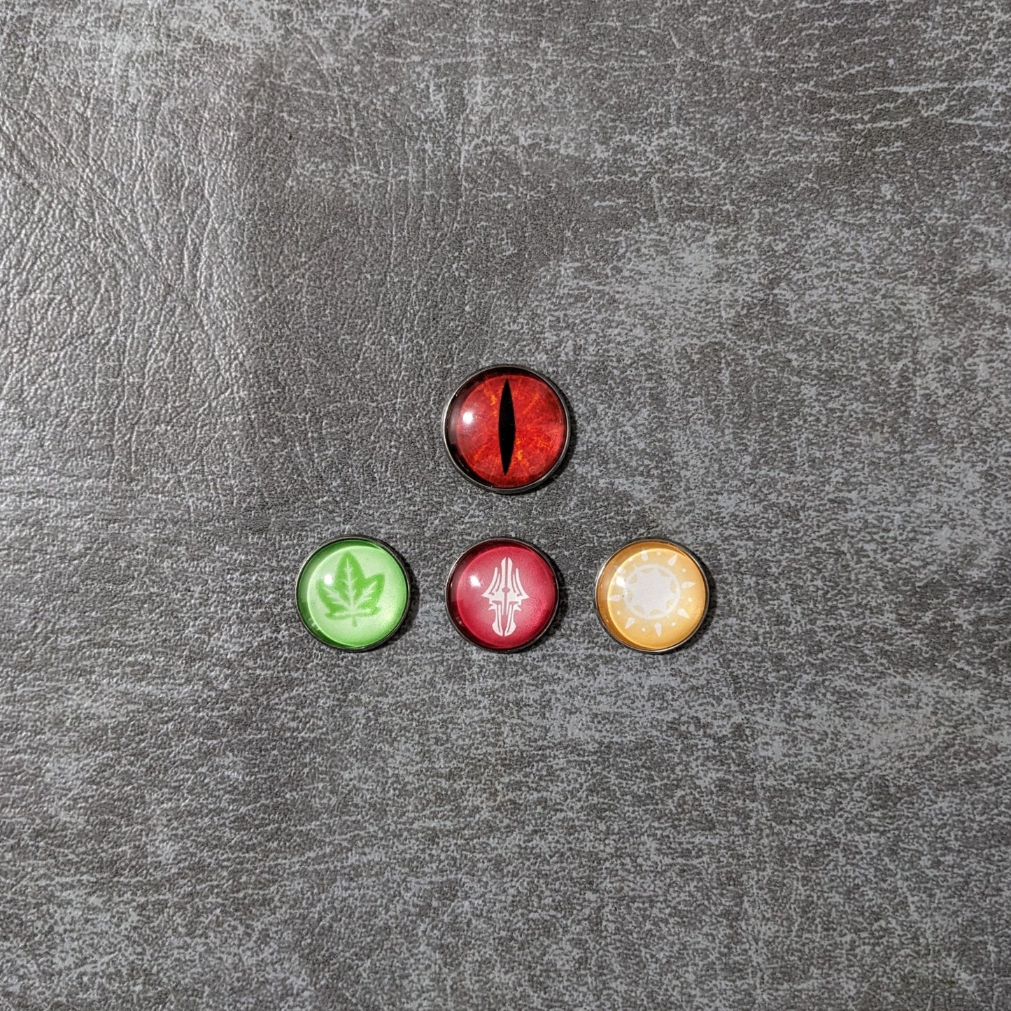 The Lord of the Rings Fate of the Fellowship Inspired Unofficial Glass and Metal Token Pack