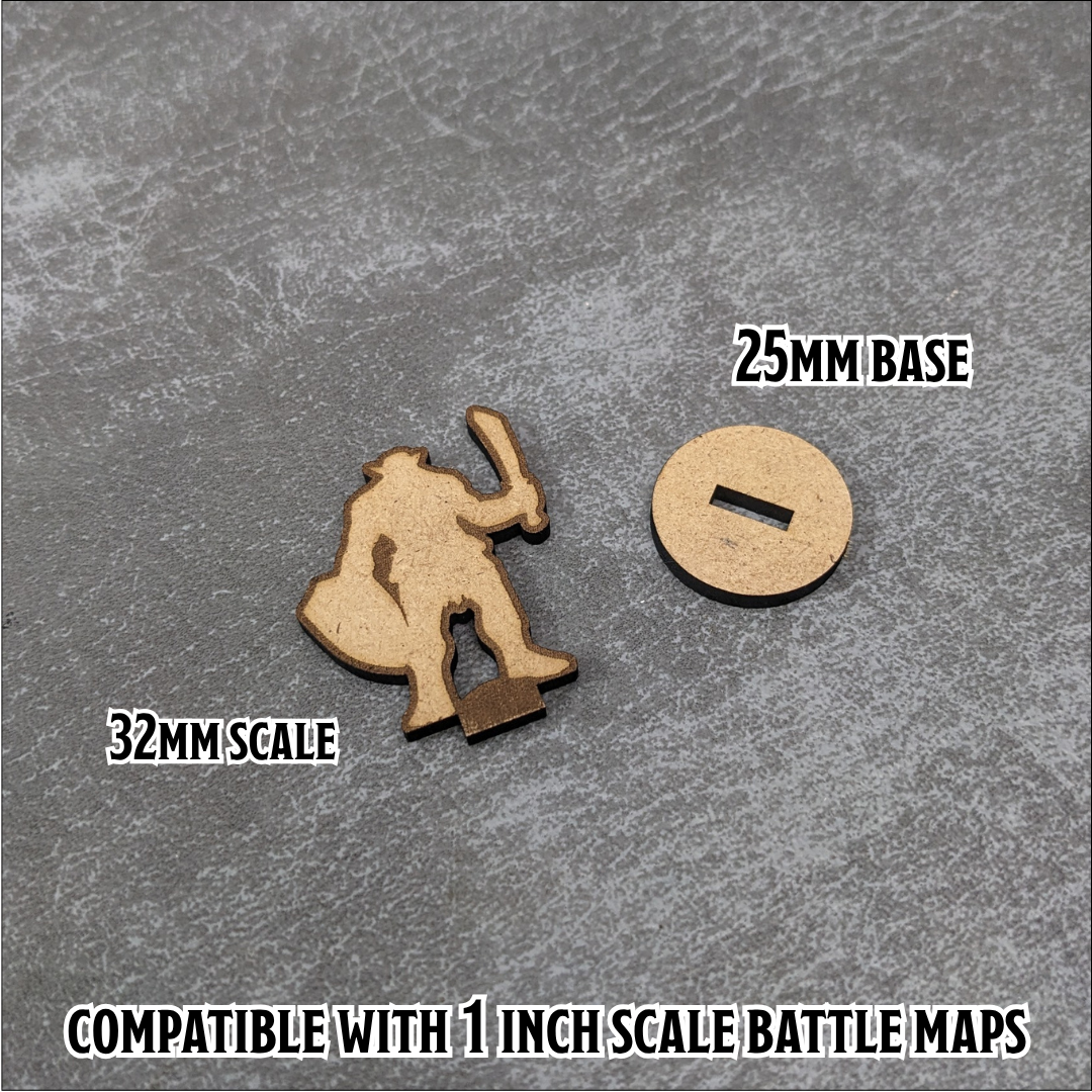 Goblin Camp Dungeons and Dragons 32mm Scale Wooden Standee 10 Pack