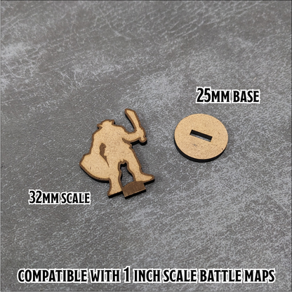 Goblin Camp Dungeons and Dragons 32mm Scale Wooden Standee 10 Pack