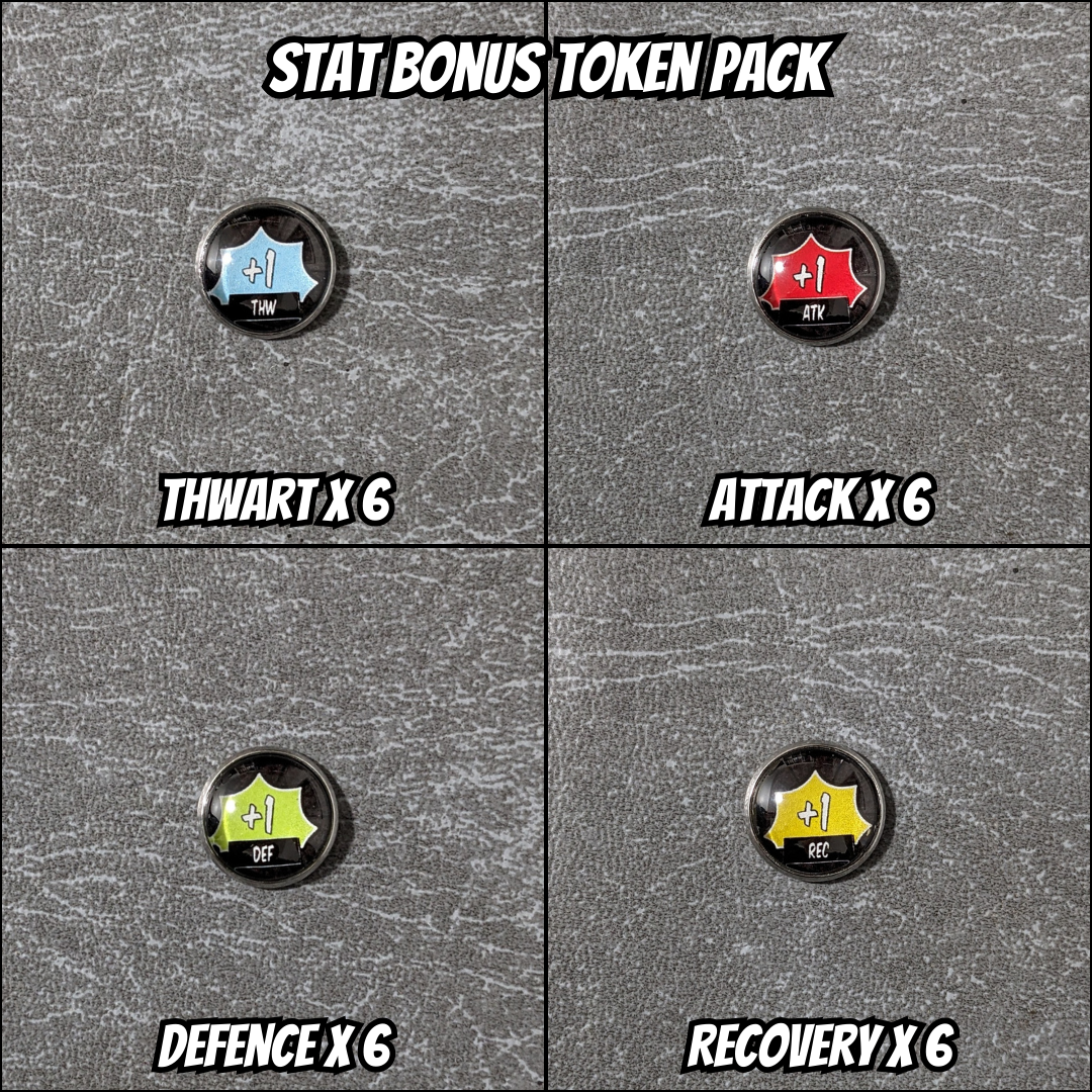 Stat Bonus Marvel Champions The Card Game Inspired Unofficial Glass and Metal Token Pack