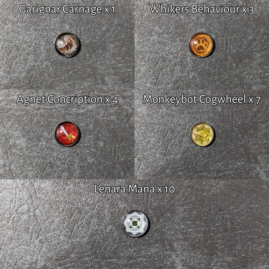 Clank! Adventuring Party Brettspiel inspiriertes inoffizielles Token-Paket aus Glas und Metall