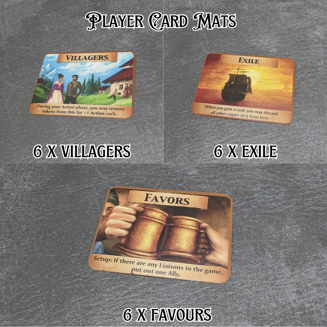Dominion Inspired Unofficial Easy to Store Player Mats Set