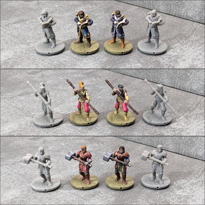 Coffret de démarrage Bulk Adventurers Toutes les classes de base 32 mm Donjons et Dragons Party 26 mini figurines
