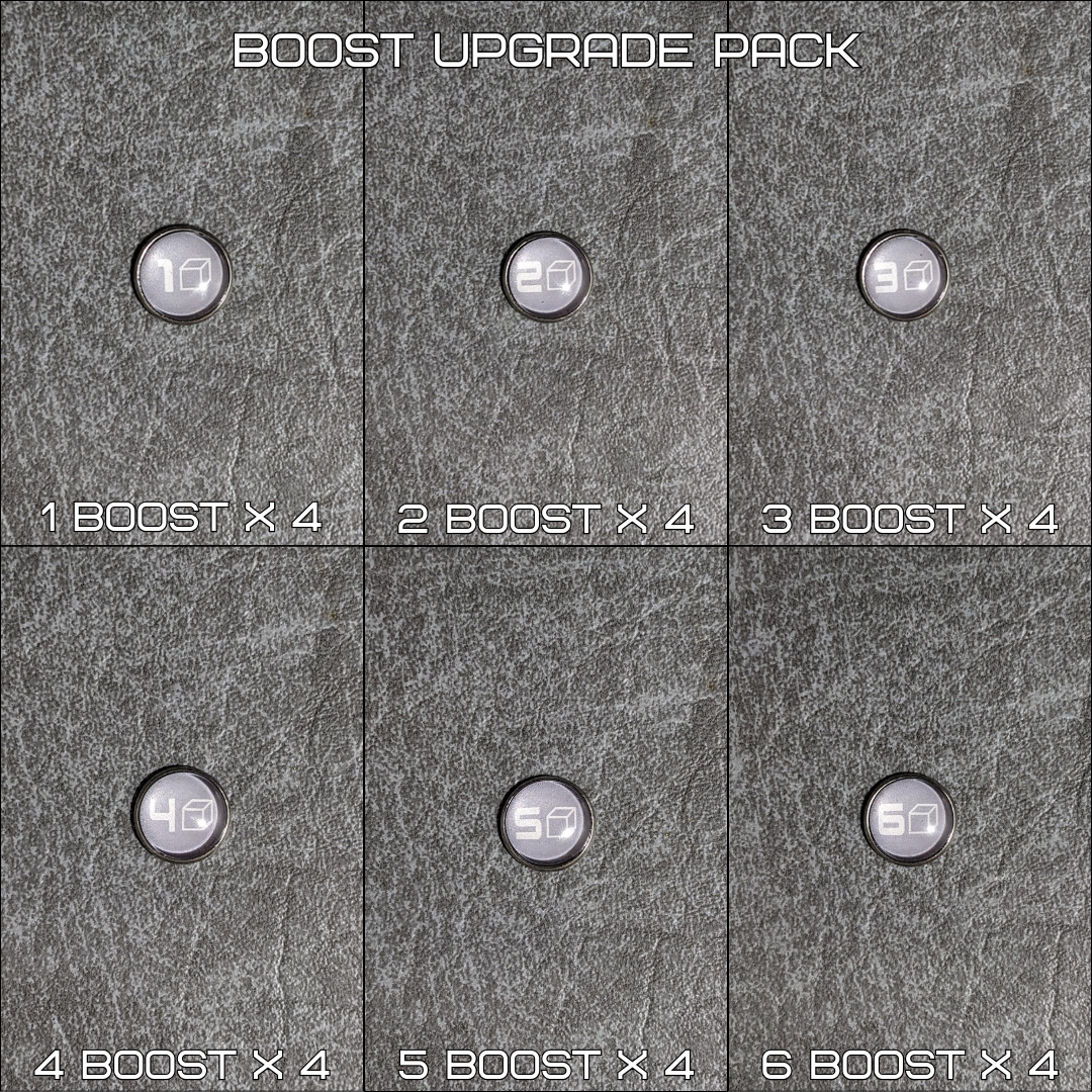 New Vantage Board Game Inspired Unofficial Boost Tracking Glass and Metal Token Pack