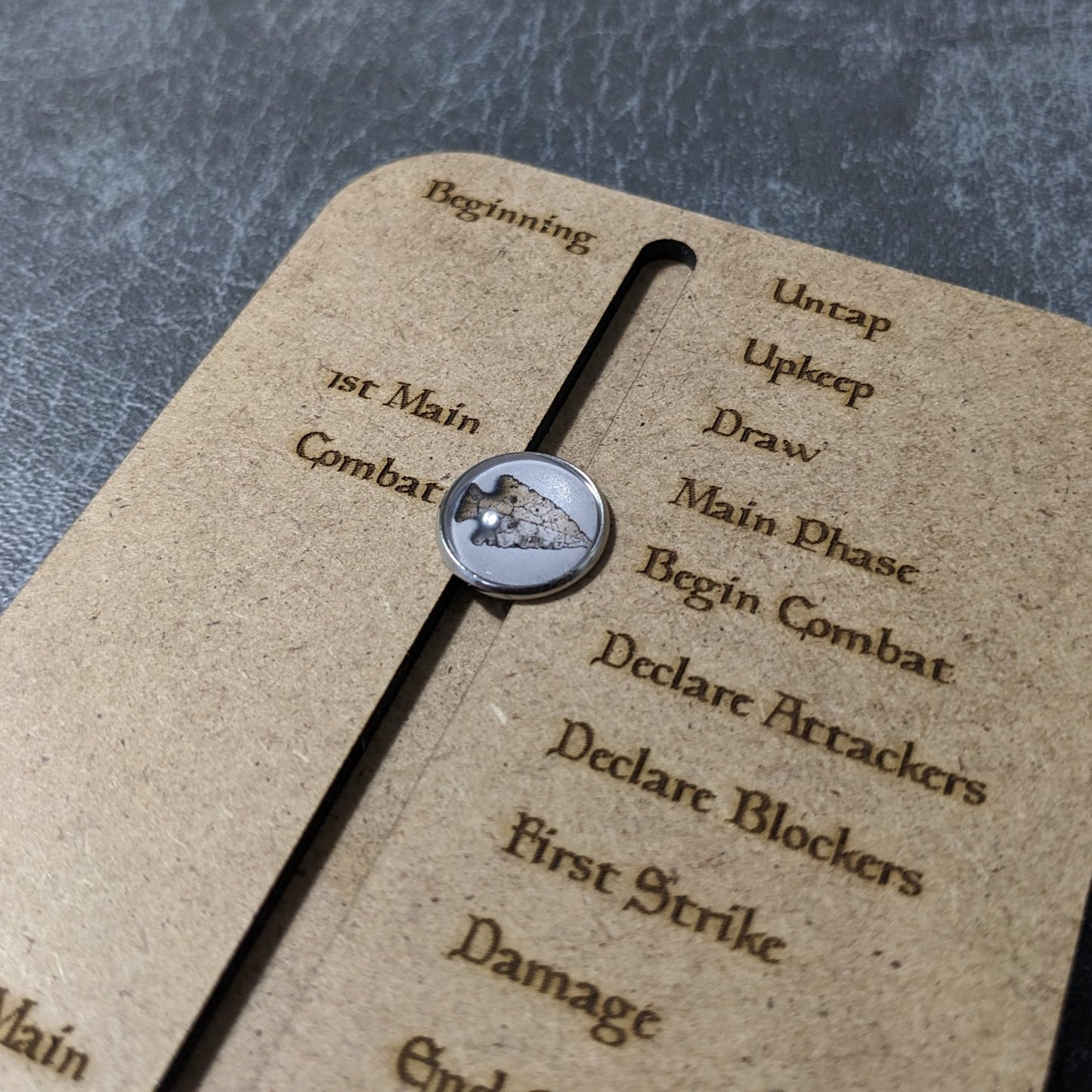 Magic The Gathering Inspired Magnetic Phase Tracker Board