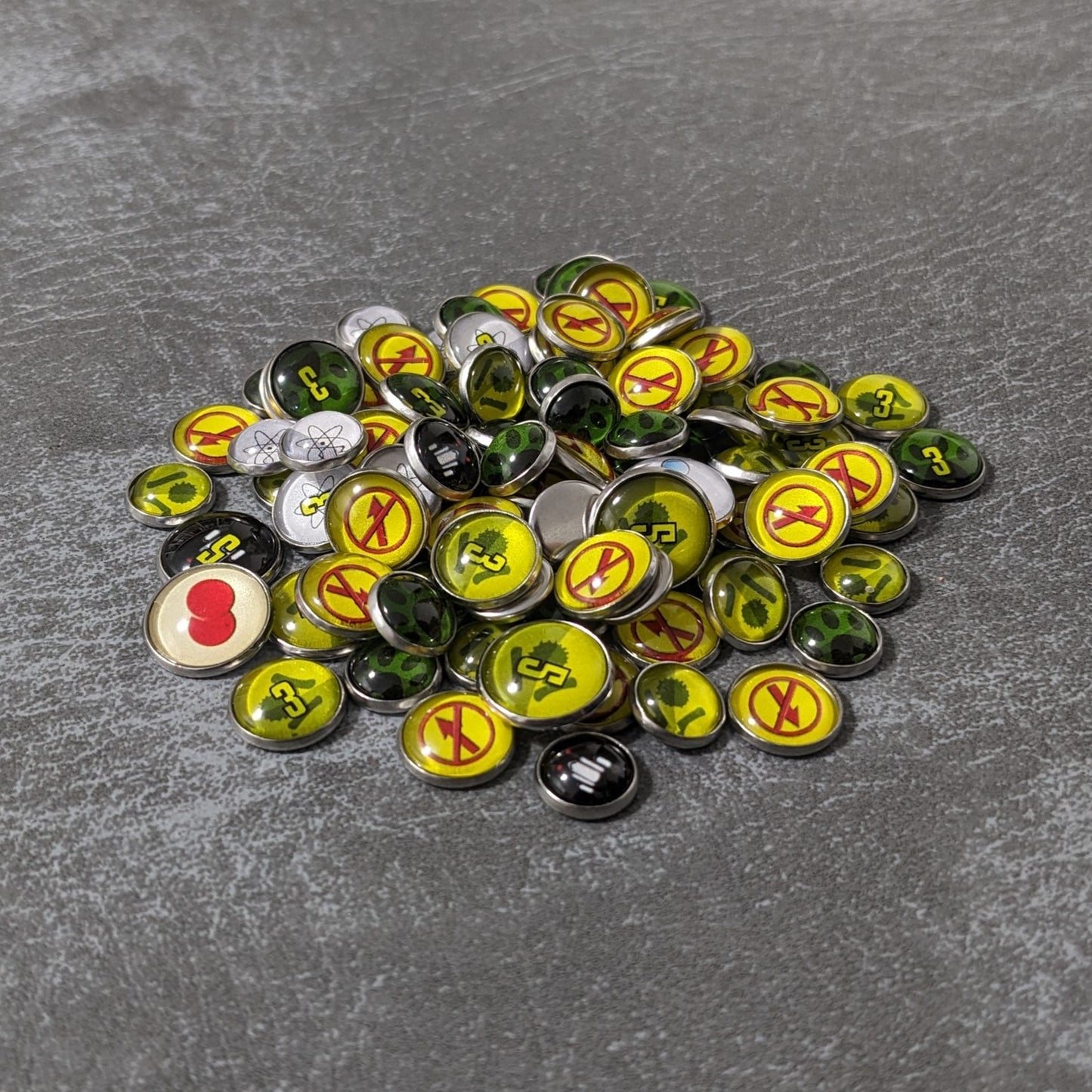 Terraforming Mars Board Game Inspired Unofficial Glass and Metal Token Pack