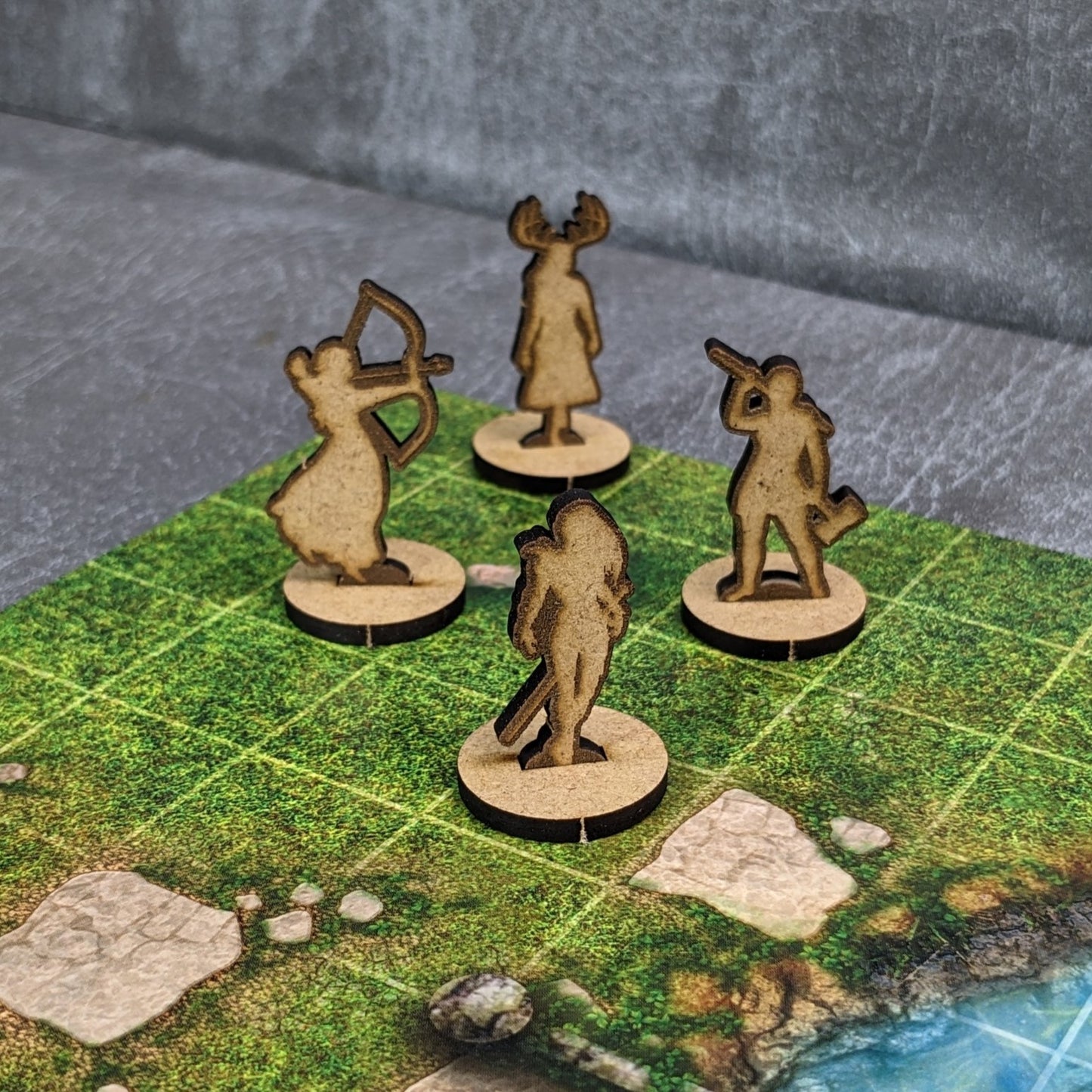 Feminine Adventurers Dungeons and Dragons 32mm Scale Wooden Standee 10 Pack