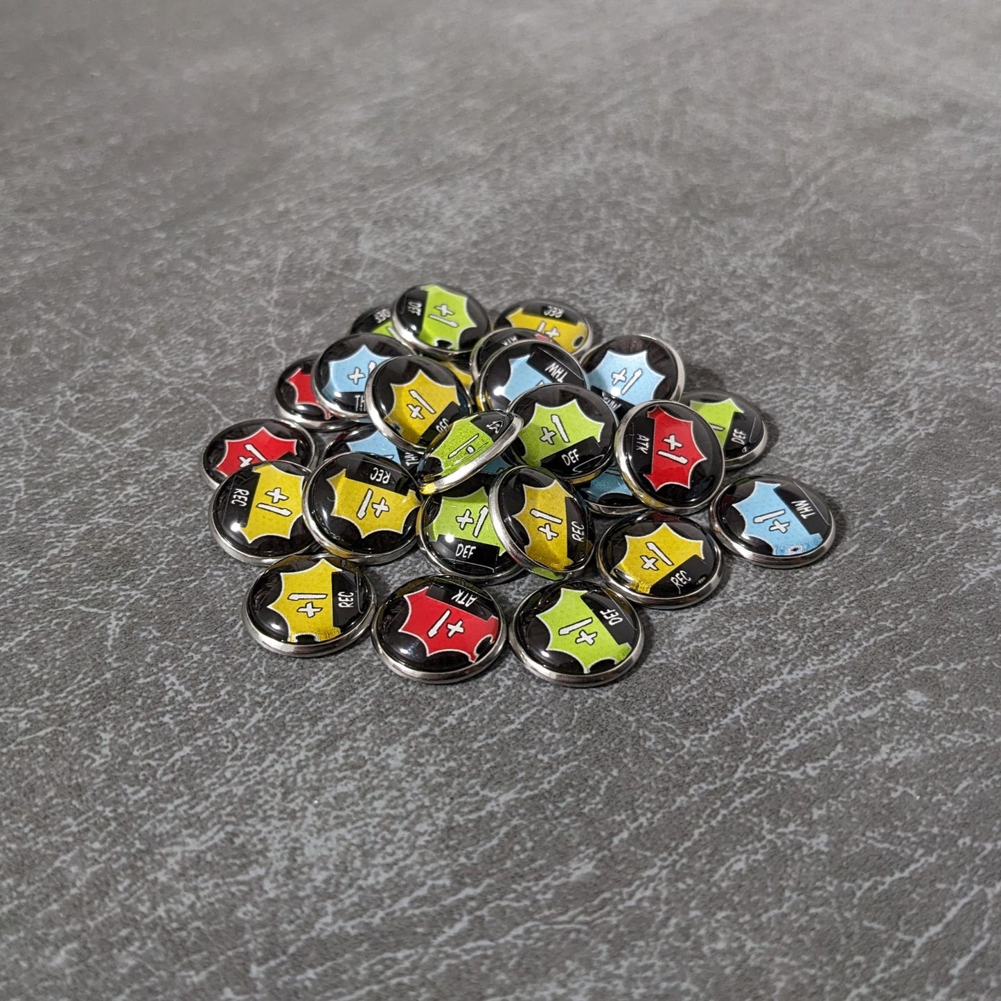 Stat Bonus Marvel Champions The Card Game Inspired Unofficial Glass and Metal Token Pack