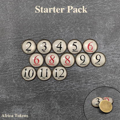 Catan: Dawn of Humankind Board Game Inspired Unofficial Glass and Metal Token Pack