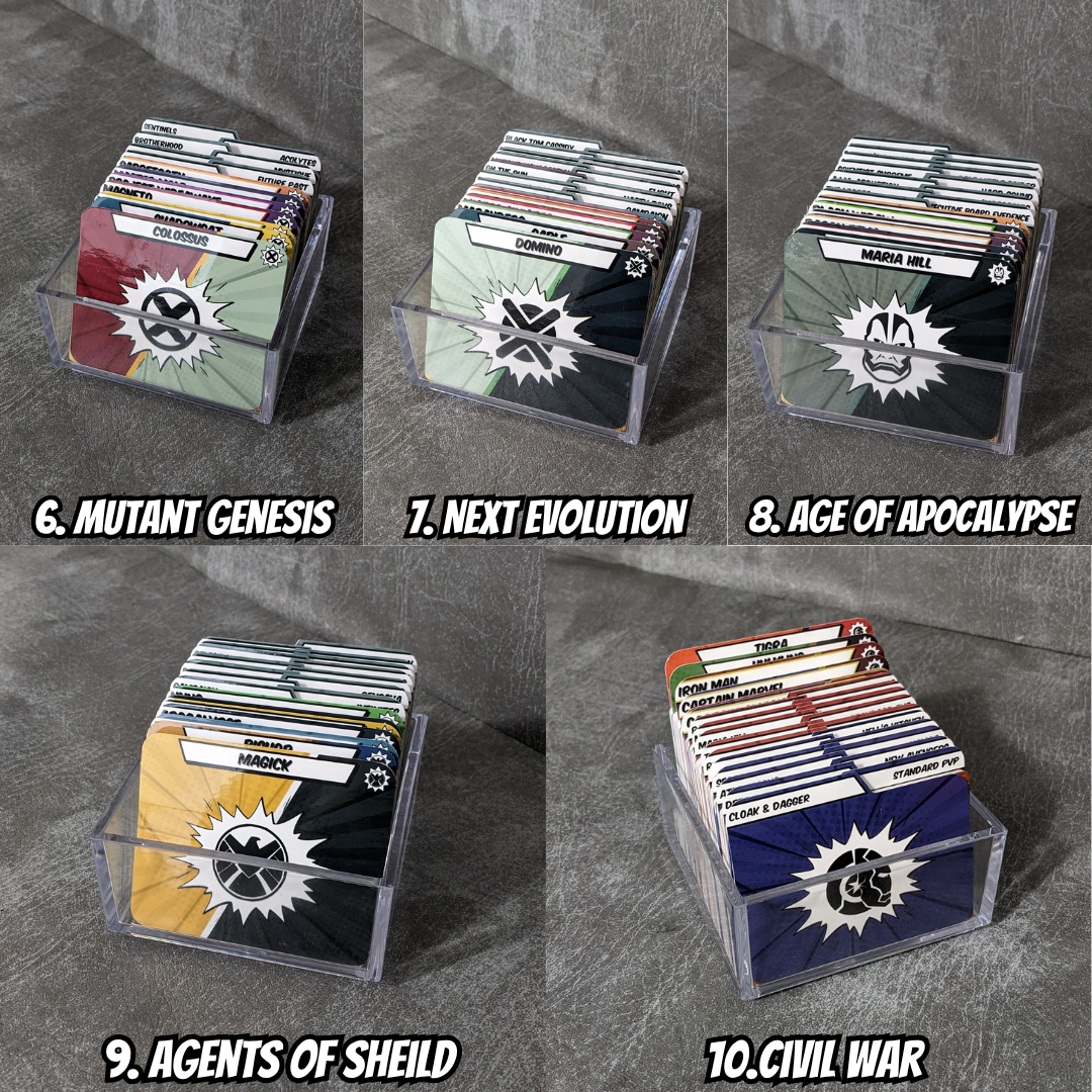 Horizontal Marvel Champions The Card Game Inspired Unofficial Campaign Card Divider Packs