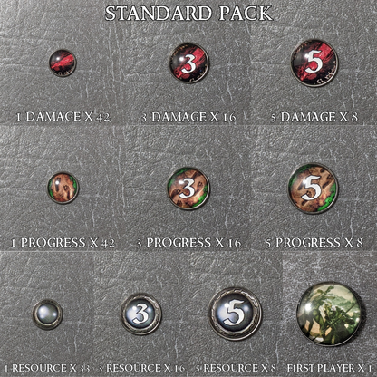 The Lord of the Rings The Card Game Inspired Unofficial Glass and Metal Token Pack