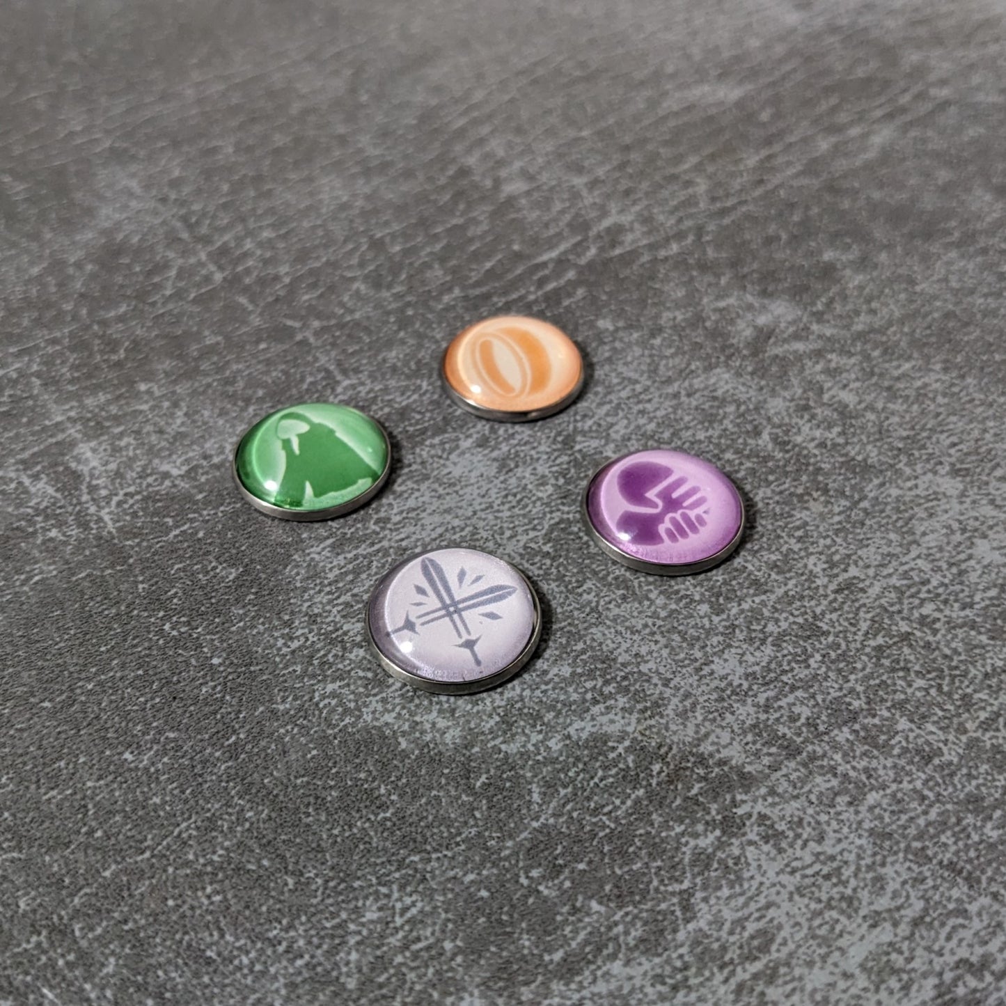 The Lord of the Rings Fate of the Fellowship Inspired Unofficial Glass and Metal Token Pack