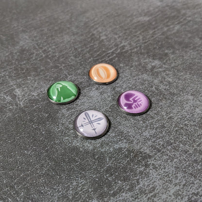 The Lord of the Rings Fate of the Fellowship Inspired Unofficial Glass and Metal Token Pack