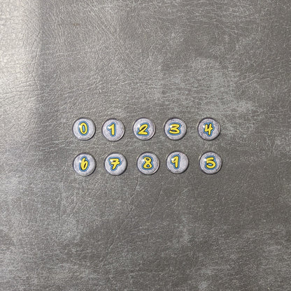Street Graffiti Letters and Numbers Glass and Metal Token Pack