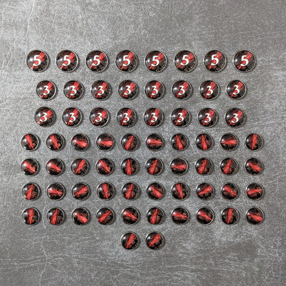 Pack de jetons en verre et en métal non officiels inspirés du jeu de cartes Arkham Horror