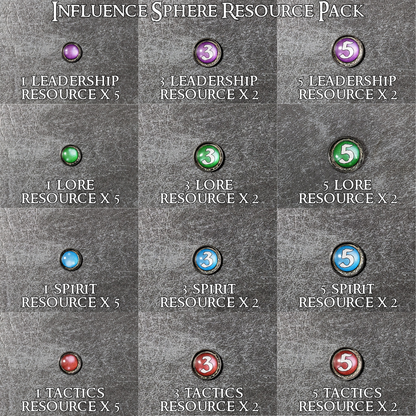 The Lord of the Rings The Card Game Inspired Unofficial Influence Sphere Coloured Resources Glass and Metal Token Pack