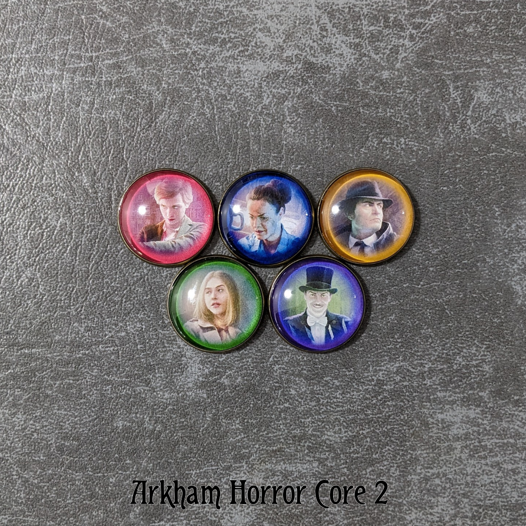 Arkham Horror Das Kartenspiel inspiriertes inoffizielles Token-Paket aus Glas und Metall