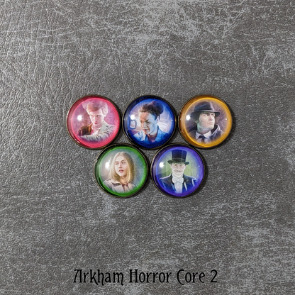 Arkham Horror Das Kartenspiel inspiriertes inoffizielles Token-Paket aus Glas und Metall