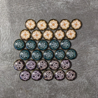 Die Chaostasche Arkham Horror Das Kartenspiel inspiriertes inoffizielles Token-Paket aus Glas und Metall