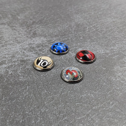 Arkham Horror Das Kartenspiel inspiriertes inoffizielles Token-Paket aus Glas und Metall