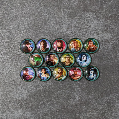 Pack de jetons en verre et en métal non officiels inspirés du jeu de cartes Arkham Horror
