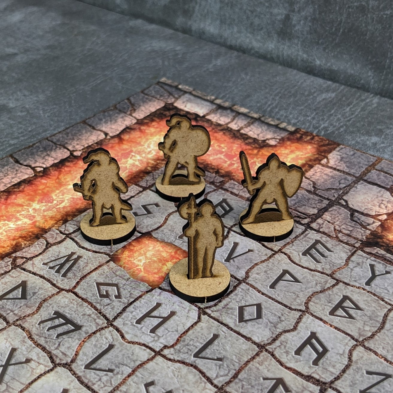 Guards and Knights Dungeons and Dragons 32mm Scale Wooden Standee 10 Pack