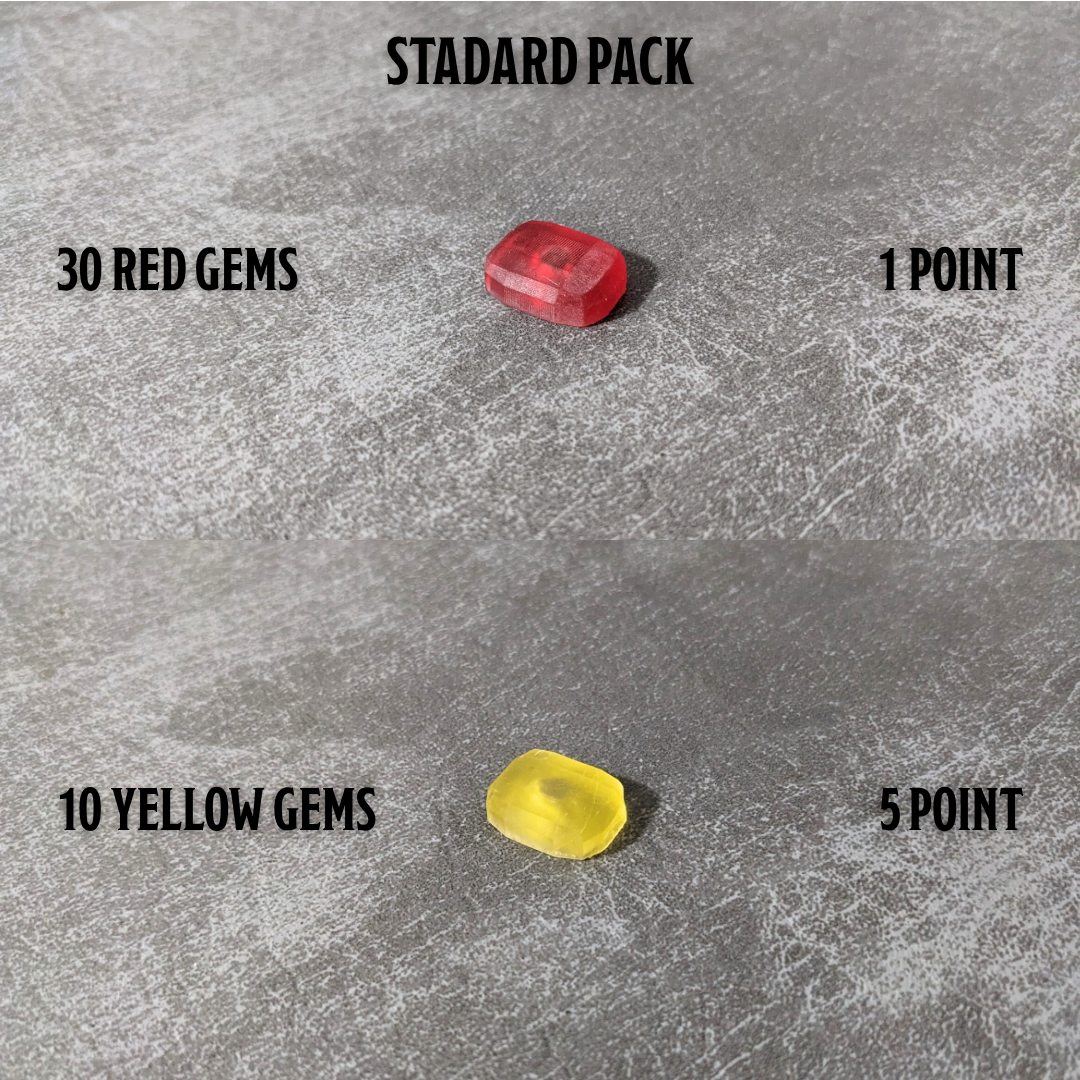 Lords of Waterdeep Victory Point Token Inspired Unofficial Magnetic Stackable Gem Pack