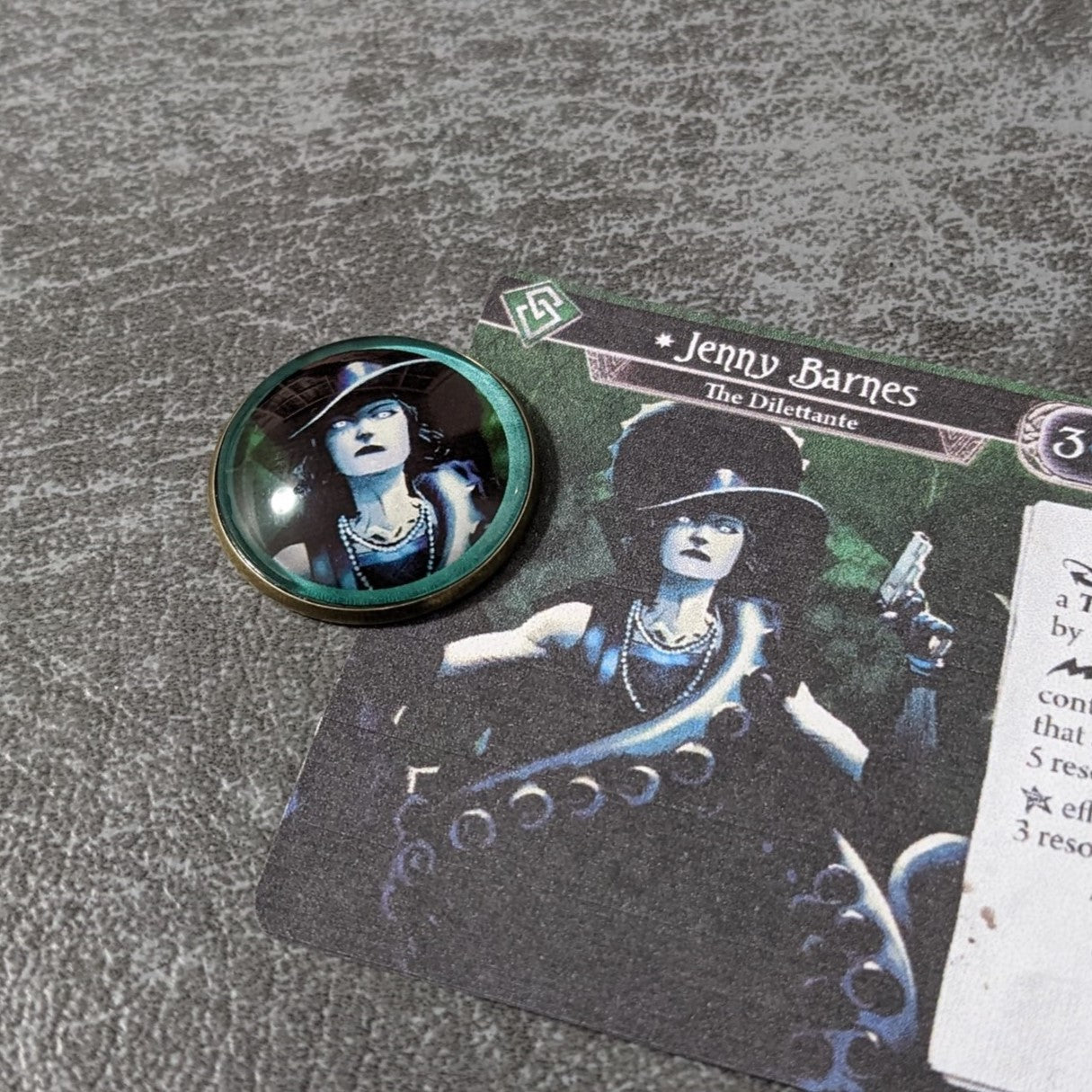 Pack de jetons en verre et en métal non officiels inspirés du jeu de cartes Arkham Horror