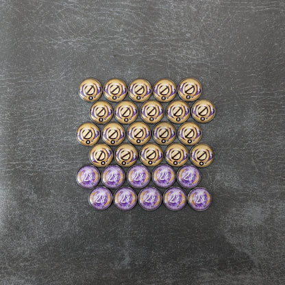 Gloomhaven Jaws Of the Lion Board Game Inspired Unofficial Glass and Metal Draw Bag Token Pack