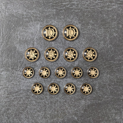 New The Lord of the Rings The Card Game Inspired Unofficial Stat Tracker Glass and Metal Token Pack