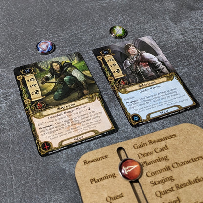 The Lord of the Rings The Card Game Inspired Unofficial Card Status Glass and Metal Token Pack