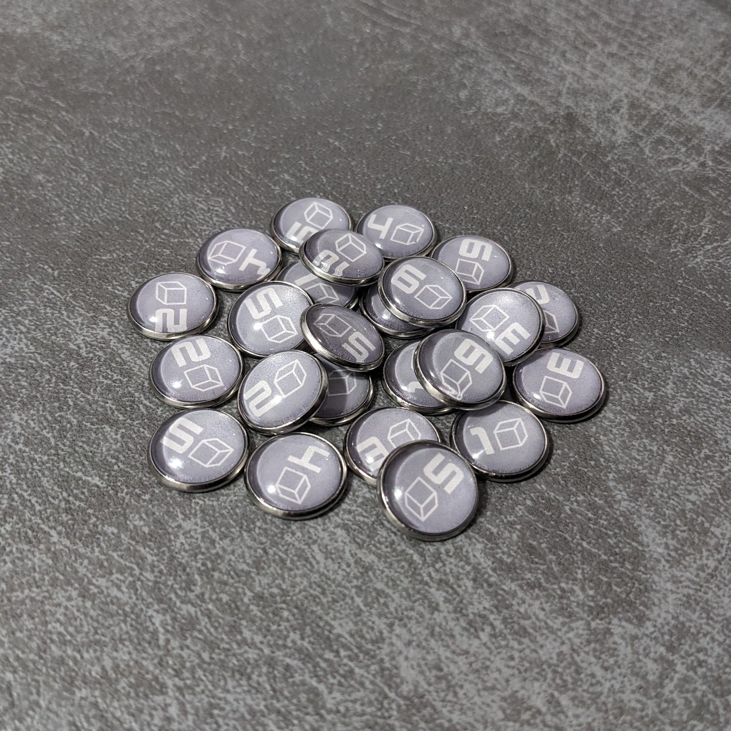 New Vantage Board Game Inspired Unofficial Boost Tracking Glass and Metal Token Pack