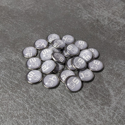 New Vantage Board Game Inspired Unofficial Boost Tracking Glass and Metal Token Pack