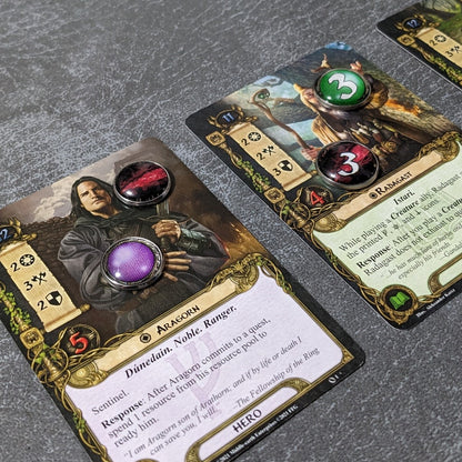 The Lord of the Rings The Card Game Inspired Unofficial Influence Sphere Coloured Resources Glass and Metal Token Pack