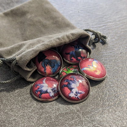 Andor Family Fantasy Board Game Inspired Unofficial Glass and Metal Token Pack