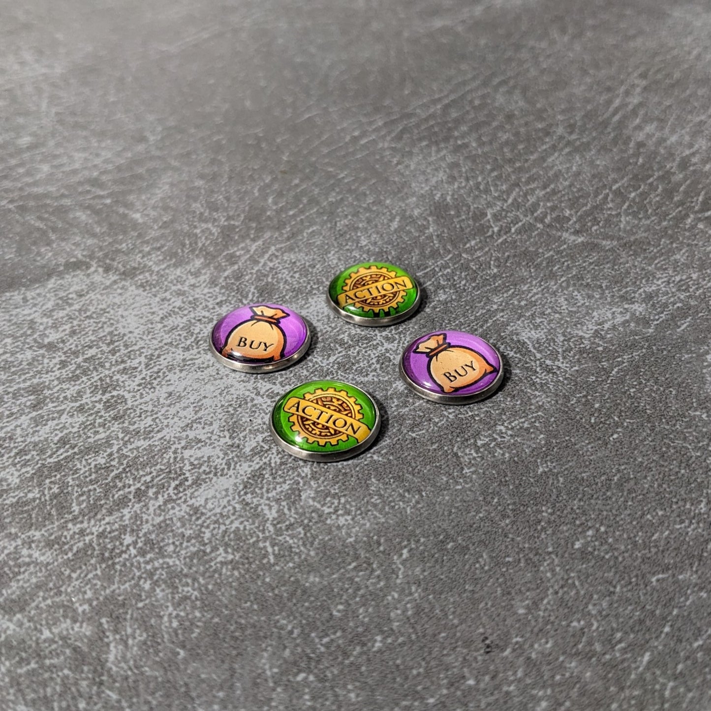 New Dominion Action and Buy Tracker Unofficial Glass and Metal Token Pack